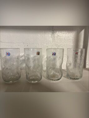 Blenko Clear Glass Tumbler Set (4)
